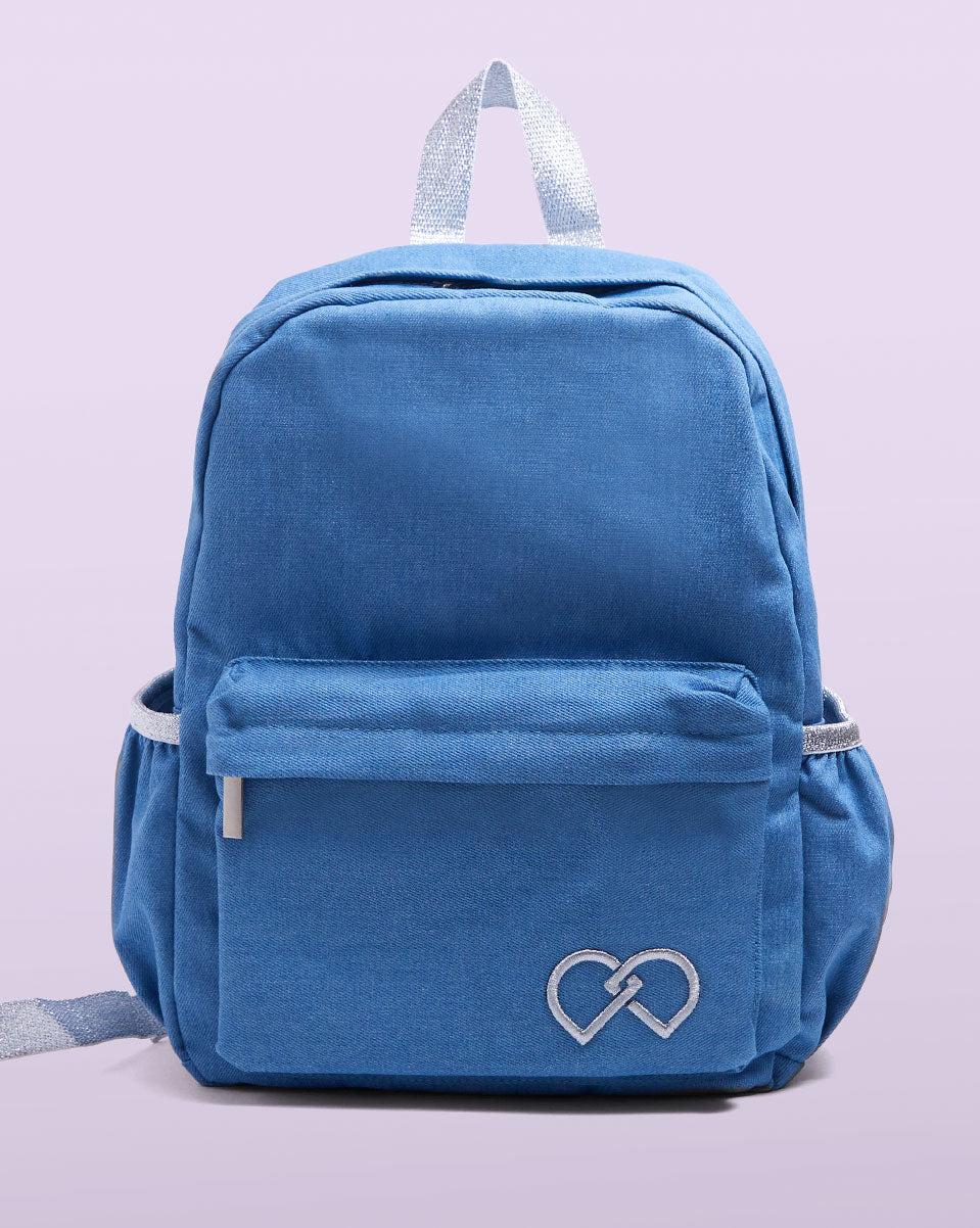 Denim Patch Backpack by LLL Creations